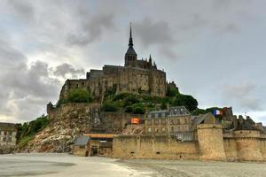 skön mont saint-michel katedral på de ö, Normandie, nordlig Frankrike, Europa. foto