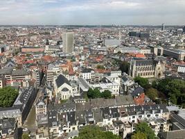 antenn se av de bryssel stad horisont i Belgien. foto