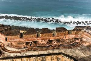 castillo san felipe del morro också känd som fort san felipe del morro eller morro slott. den är en 1500-talet citadell belägen i san juan, puerto rico. foto