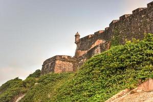 castillo san felipe del morro också känd som fort san felipe del morro eller morro slott. den är en 1500-talet citadell belägen i san juan, puerto rico. foto