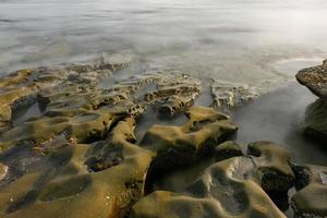 solnedgång på de tidvatten pooler i la jolla, san diego, Kalifornien. foto