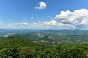 se av de shenandoah dal och blå bergsrygg bergen från shenandoah nationell parkera, virginia foto