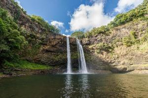 wailua falls hawaiian vattenfall foto
