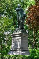 markis de lafayette brons skulptur i union fyrkant, manhattan. de franskfödd allmän kämpade på på uppdrag av amerikan rebeller under de amerikan rotation. foto