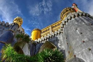 palacio da pena i sintra, lisboa, Portugal, Europa. den är en romantiker slott i sao pedro de penaferrim, i de kommun av sintra, portugal. foto