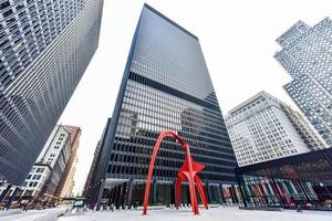 flamingo skulptur - statlig torg - chicago, 2022 foto