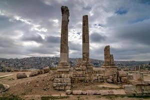 tempel av hercules - amman, jordan foto