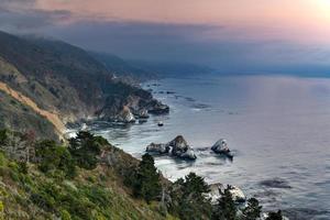 vista punkt längs motorväg 1 och stor sur, Kalifornien, USA foto