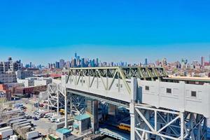 nionde gata bro på de smed och 9:e gata tunnelbana station i de gowanus grannskap av Brooklyn, ny york. foto