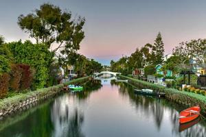 de ikoniska område av Venedig kanaler i Venedig, Kalifornien, USA foto