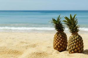 ananas på de strand foto