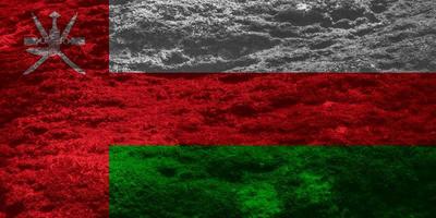 oman flagga textur som en bakgrund foto