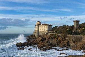 en slott utsikt de hav boccale slott livorno tuscany foto