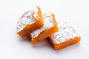 moti pak eller motichur barfi motichoor burfi är en populär indisk ljuv för diwali, särskild tillfälle foto