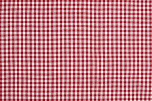 röd och vit gingham rutig bordsduk bakgrund foto