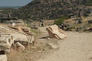 gravar på hierapolis gammal stad, pamukkale, denizli, turkiye foto