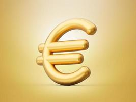 euro tecken. 3d euro symbol. 3d illustration foto