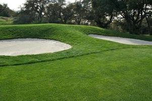 abstrakt av golf kurs bunkrar foto