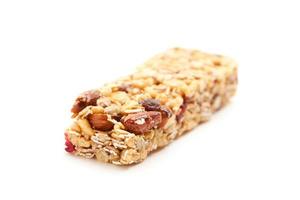 granola bar isolerat på vit foto