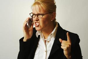 arg företag kvinna på cell telefon foto