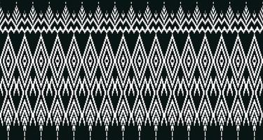 skön svart och whitethai stickat broderi . geometrisk etnisk orientalisk mönster traditionell på svart bakgrund, thai mönster kultur isolerat med klippning väg foto