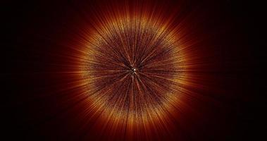 abstrakt ovanlig skön ljus lysande explosion av en stjärna av en boll av en sfär av små partiklar med strålar i Plats bakgrund foto