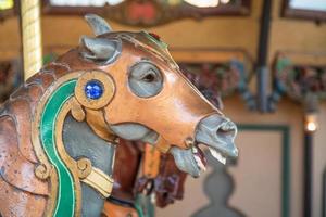 detaljer av fairground karusell häst foto