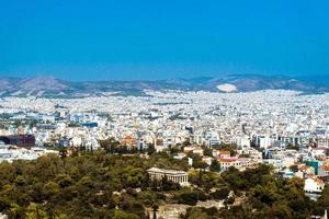 aten och gammal ruiner av grekland foto