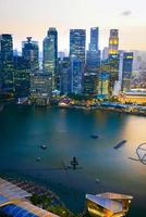 singapore marina bukt 1 juni 2022 finansiell Centrum singapore stad byggnader. foto