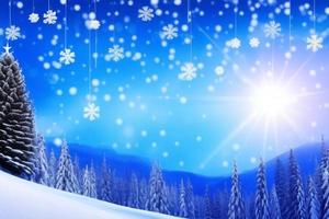 skön vinter- bakgrund med snö. ny år, jul och Övrig högtider, webb affisch, hälsning kort. foto
