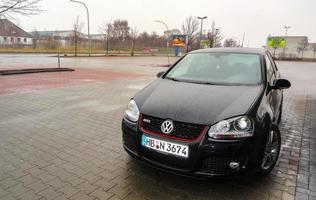 bremerhaven bremen Tyskland 2011 svart ädel vw volkswagen golf gti sporter bil i Tyskland. foto