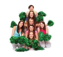 grupp av cheerleaders foto