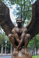 mexico stad, mexico - juli 3, 2013 - brons skulpturer av samtida konstnär jorge marin längs paseo de la reforma i mexico stad, Mexiko. foto