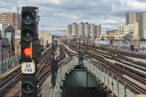 Brighton strand tunnelbana station, ny york foto