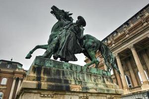 häst grälare, buda slott - budapest, Ungern. foto