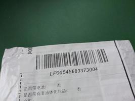 kiev, ukraina - december 28, 2022 kuvert anlände förbi paket från Kina foto