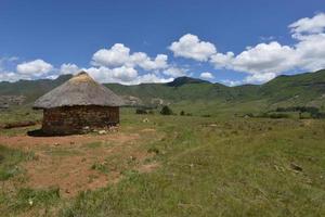 hydda i de lesotho landskap foto