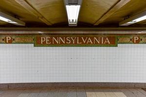 ny york stad - juni 16, 2016 - Pennsylvania station, 34: e gata station tunnelbana i manhattan. foto