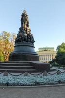 monument till Catherine de bra i helgon Petersburg, ryssland foto