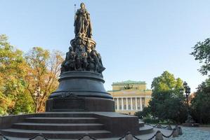 monument till Catherine de bra i helgon Petersburg, ryssland foto