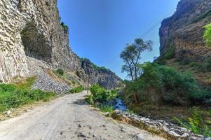 unik geologisk undra symfoni av de stenar nära garni, armenia foto