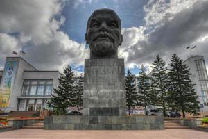 monument till Ulyanov lenin i ryssland de stad av ulan-ude, 2022 foto