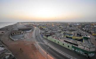 panorama- se av accra, ghana foto