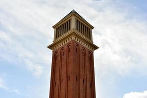 venetian torn på espanya fyrkant i barcelona, Spanien. foto