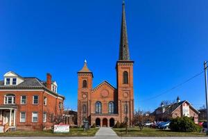 de först församlings- kyrka av christ i poughkeepsie, ny york foto