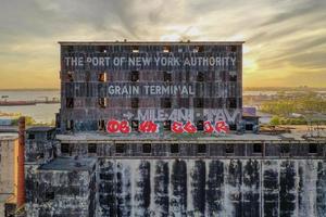 de röd krok spannmål terminal i de röd krok grannskap av Brooklyn, ny york. foto