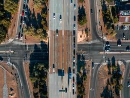 antenn se av de motorväg 183 och mopac motorväg mellanstatlig motorväg utbyte foto