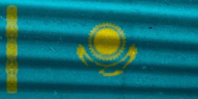 kazakhstan flagga textur som de bakgrund foto