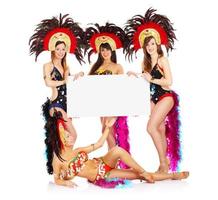 kvinnor med karneval kostym foto