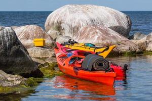 Kajakpaddling i de sommar foto